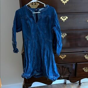 LOFT Blue Denim Mini Dress
